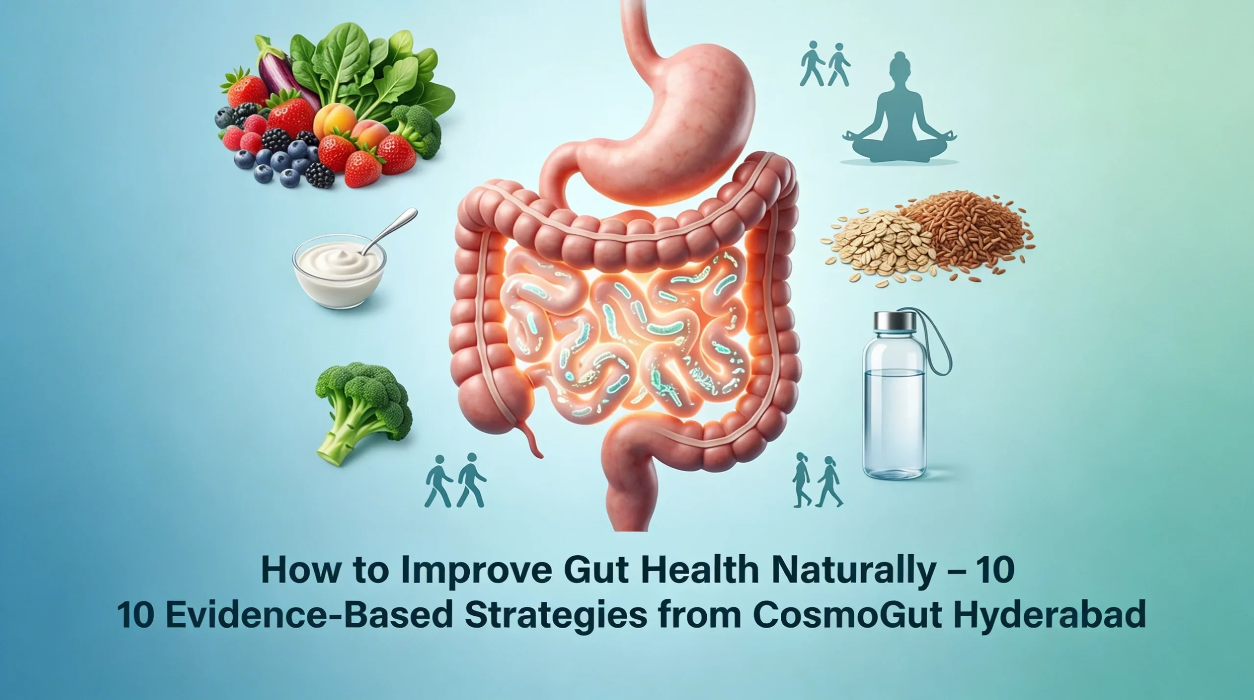 How to Improve Gut Health Naturally – 10 Evidence-Based Strategies from CosmoGut Hyderabad